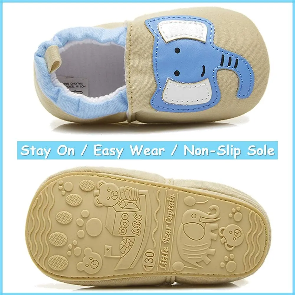 COSANKIM Infant Baby Boys Girls Slipper Soft Sole Non Skid Sneaker Moccasins Toddler First Walker Cirb House Shoes