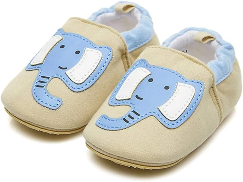 COSANKIM Infant Baby Boys Girls Slipper Soft Sole Non Skid Sneaker Moccasins Toddler First Walker Cirb House Shoes