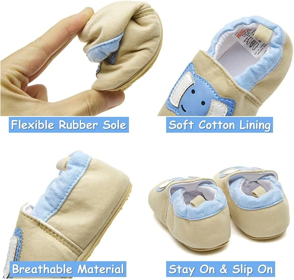 COSANKIM Infant Baby Boys Girls Slipper Soft Sole Non Skid Sneaker Moccasins Toddler First Walker Cirb House Shoes