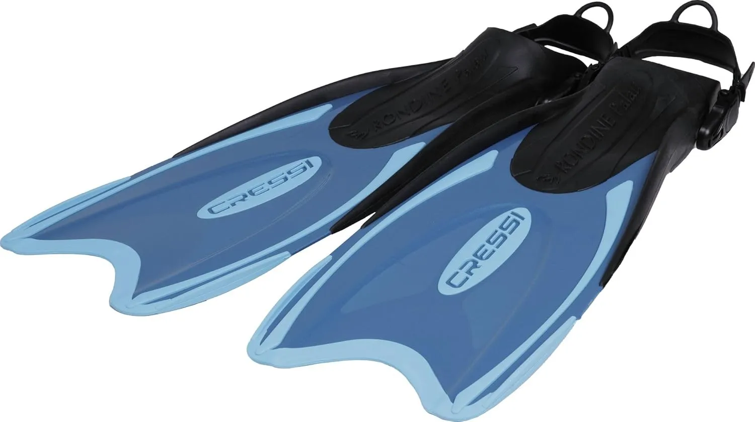 Cressi Palau Adjustable Open Heel Snorkeling Swim Fins Blue