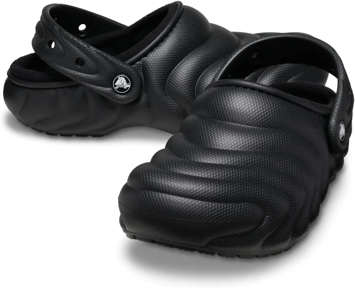 Crocs Unisex-Adult Classic Lined Overpuff & Geometric Clogs, Fuzzy House Slippers