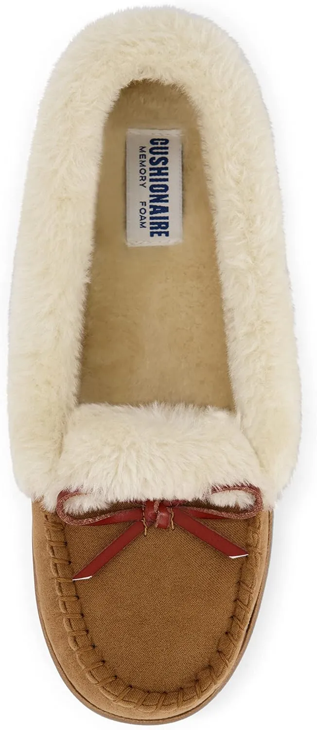 CUSHIONAIRE Women's Sierra Moccasin Slipper  Memory Foam