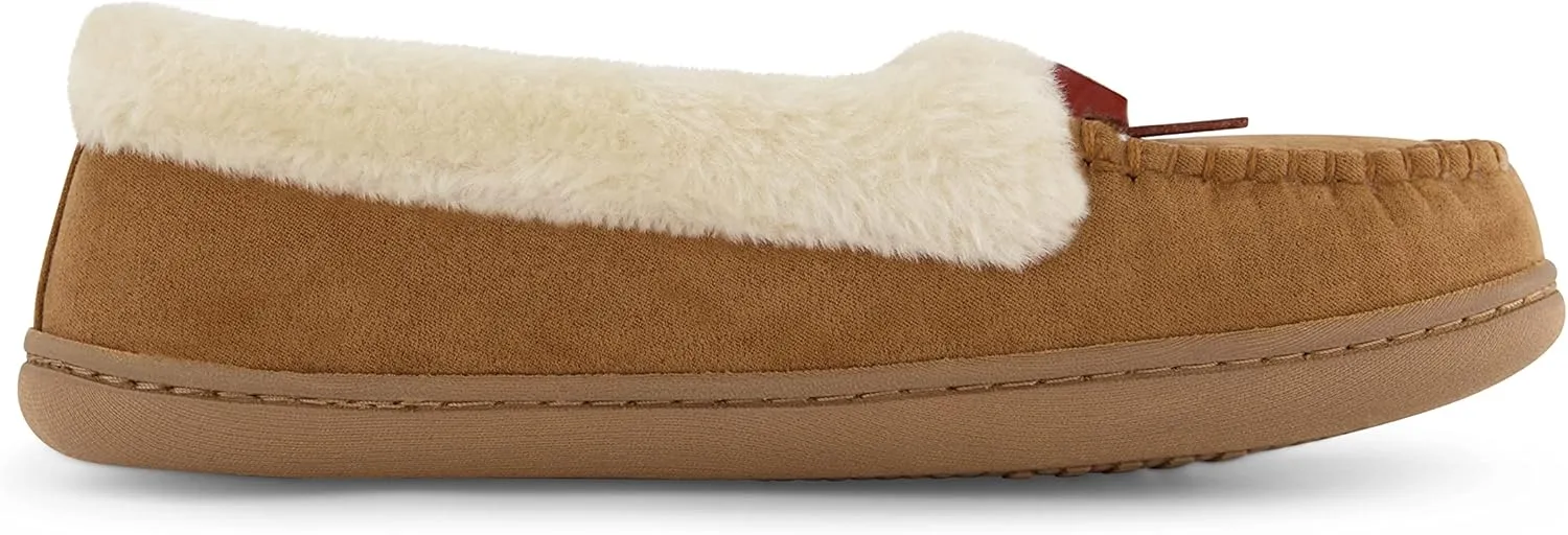 CUSHIONAIRE Women's Sierra Moccasin Slipper  Memory Foam