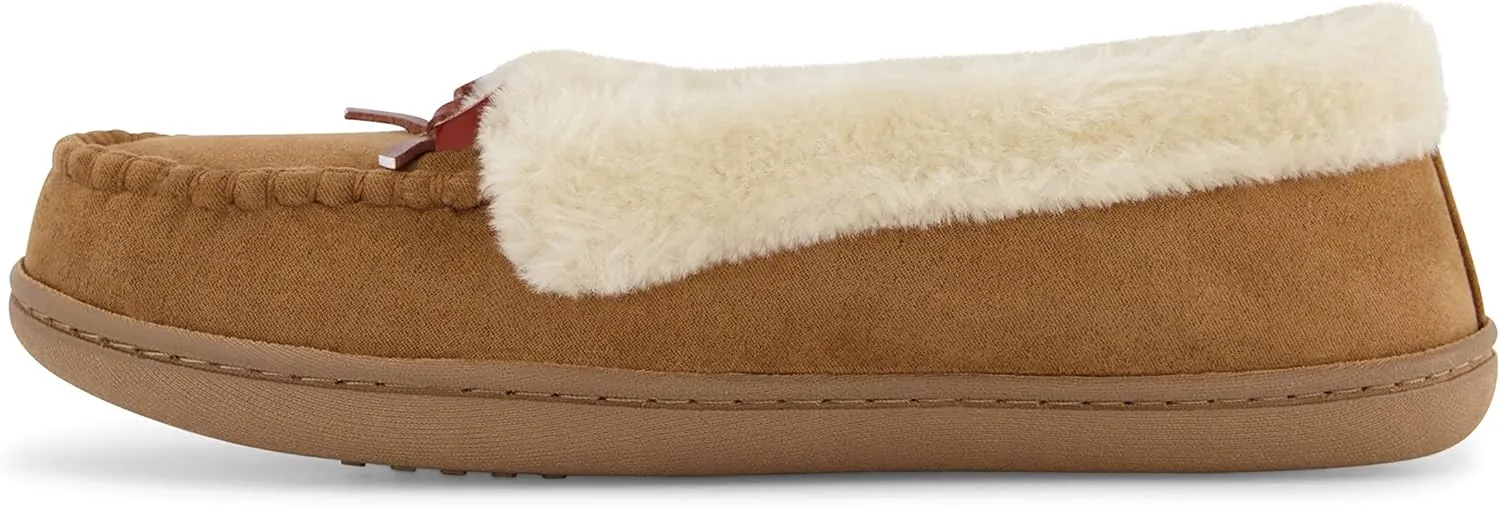 CUSHIONAIRE Women's Sierra Moccasin Slipper  Memory Foam