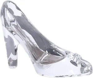DEBGAK Cinderella Glass Slipper Crystal High Heels Shoes Figurine Ornaments for Girls Coming-of-Age Ceremony Gift Birthday Party Decorations