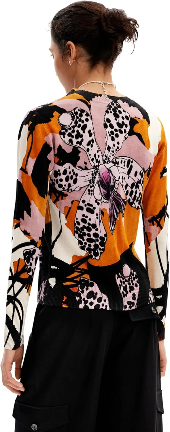 Desigual Women's Woman Flat Knit Thin Gauge Pullover