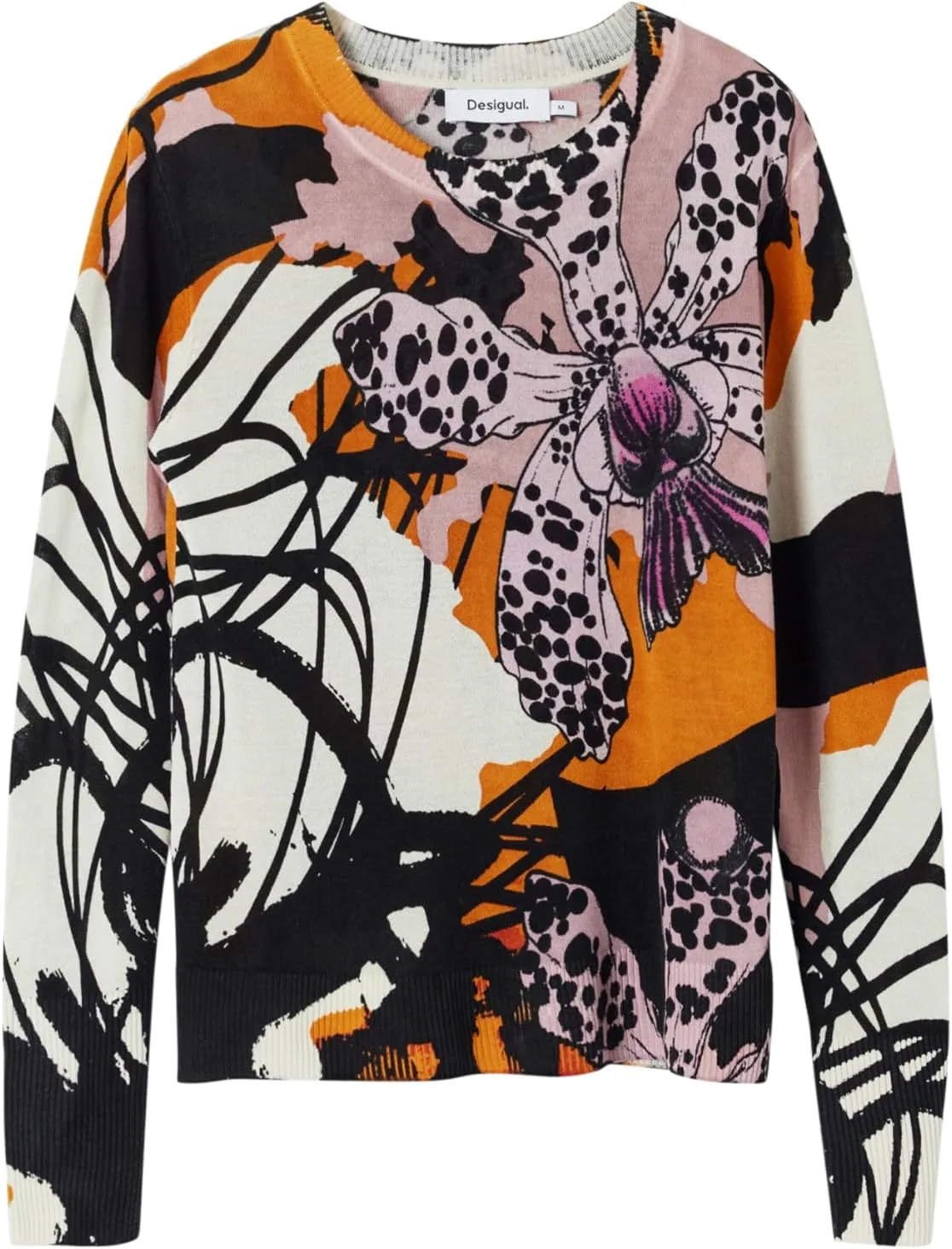 Desigual Women's Woman Flat Knit Thin Gauge Pullover