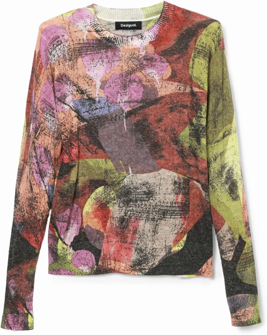 Desigual Women's Woman Flat Knit Thin Gauge Pullover