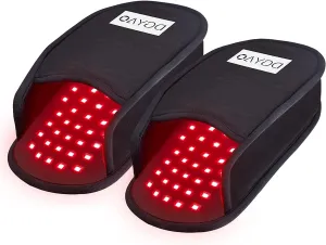 DGXINJUN Red Light Therapy for Foot Infrared Light Therapy Slipper Feet Toes Instep FDA Cleared LED Wearable Body Device with Pulse Mode (2 Pads）