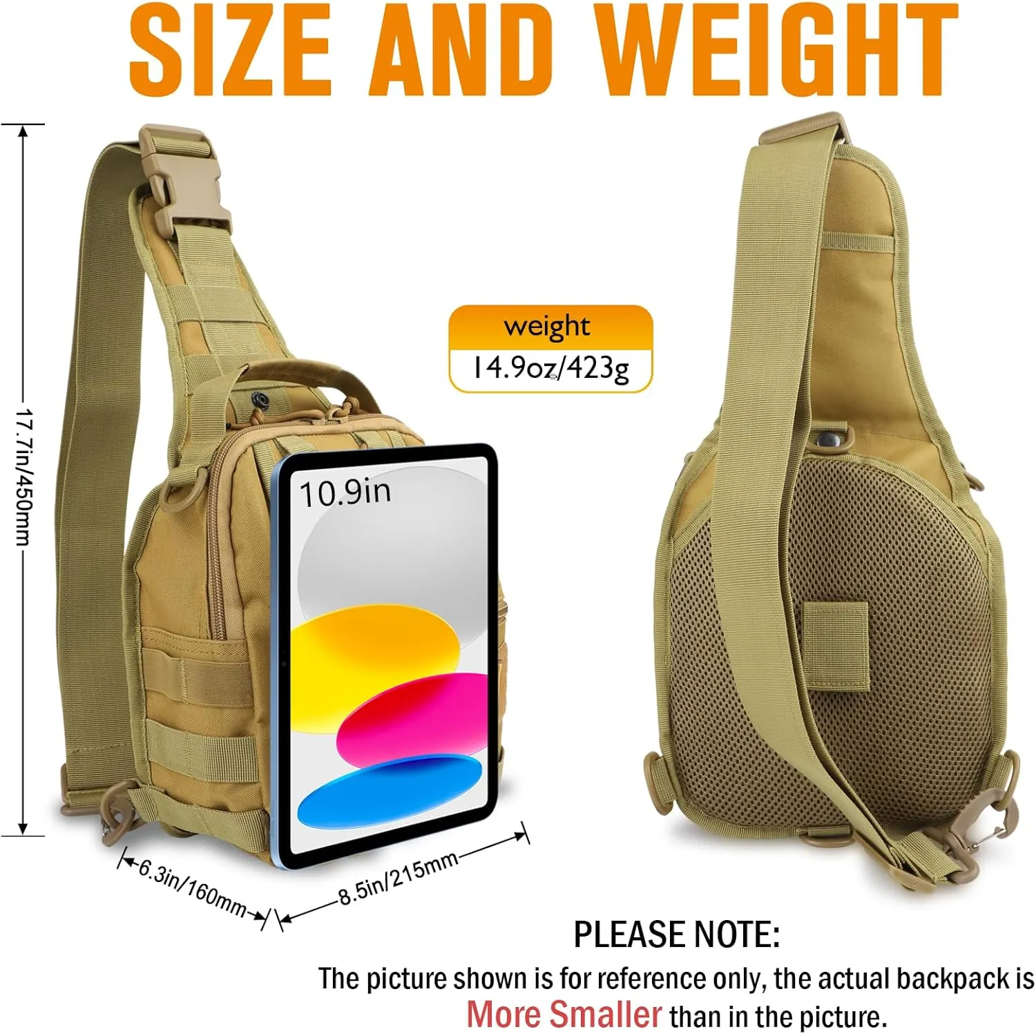 Dovesun Small Fishing Backpack, Waterproof Fly Fishing Sling Pack Tackle Bag with Tackle Boxes