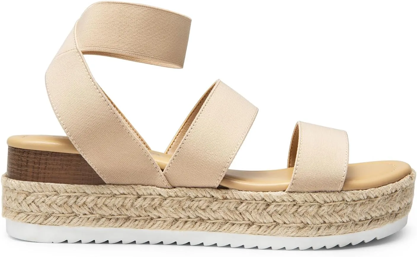 DREAM PAIRS Strappy Espadrille Platform Wedge Sandals for Women Dressy Summer, Comfortable Open Toe Sandals with Cushioned Insole and Ankle Strap Buckle