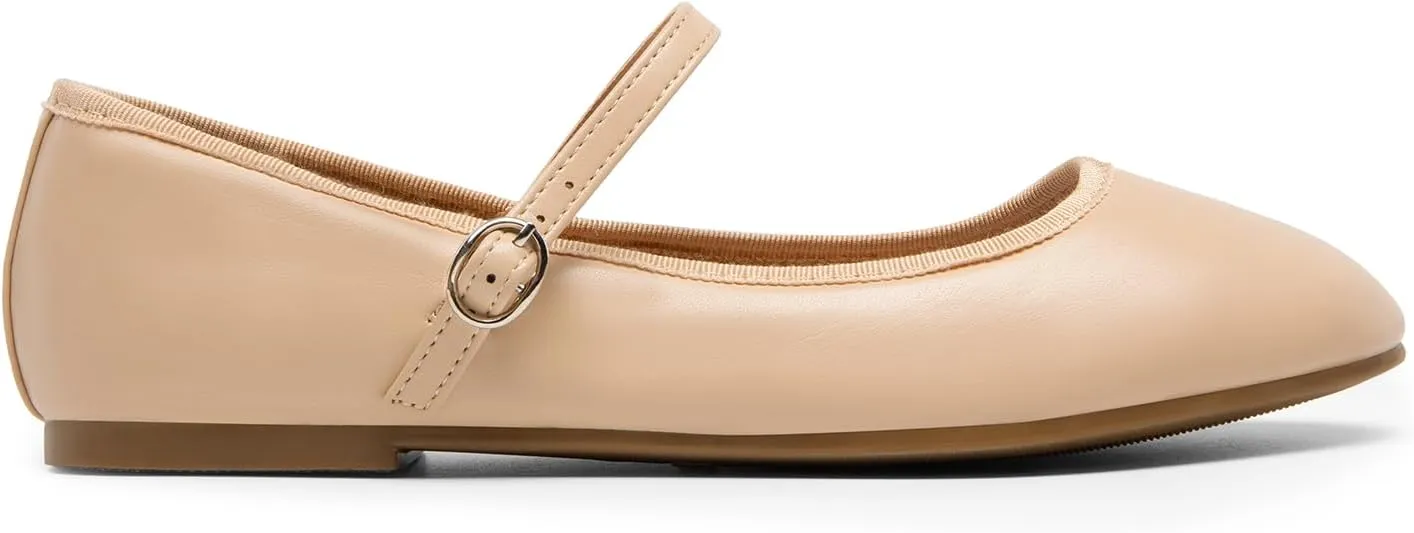 DREAM PAIRS Women's Ballet Flats Mary Jane Shoes, Round Toe Comfortable Dressy Casual Slip-on Work Daily Soft Flat Shoes