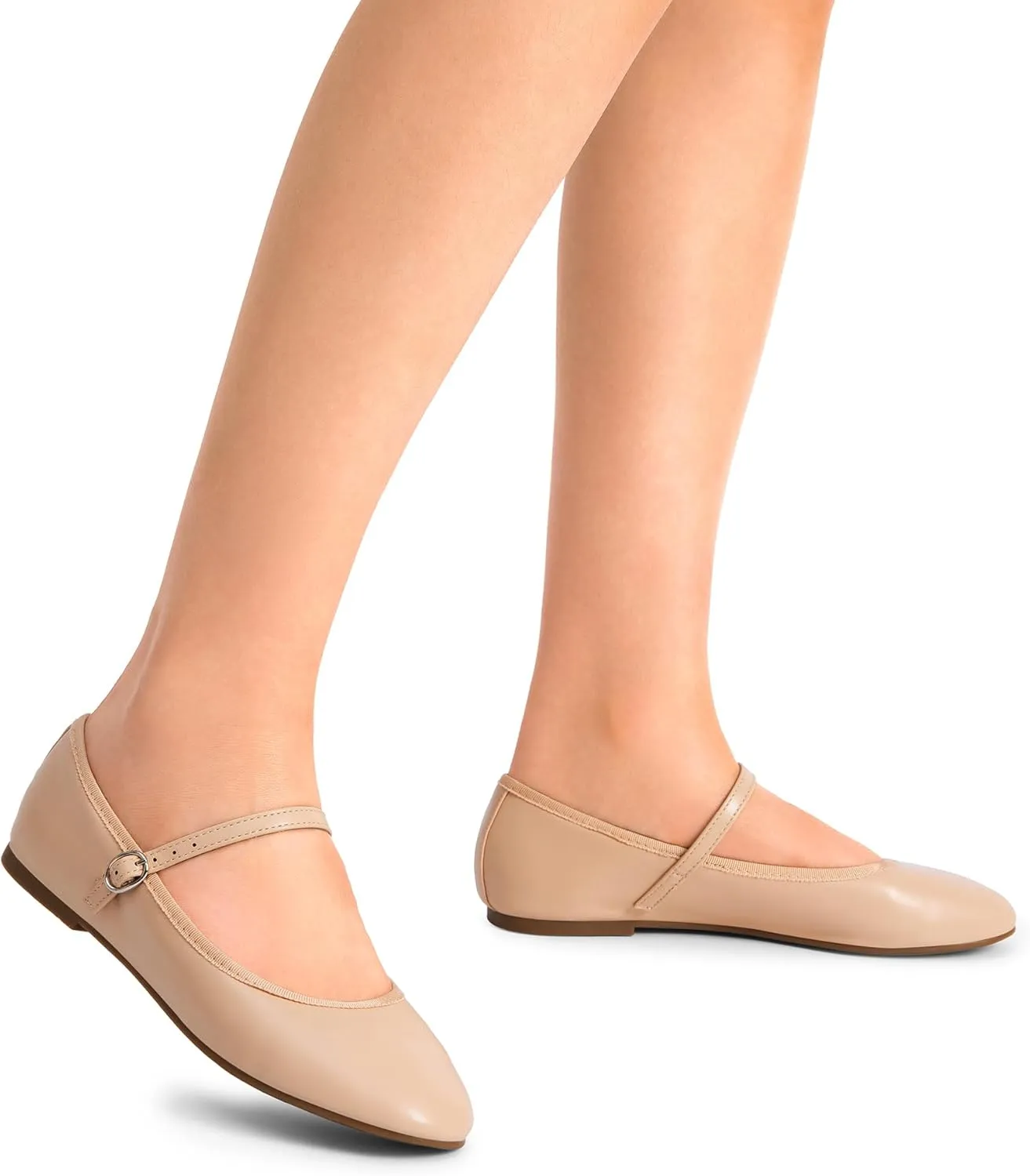 DREAM PAIRS Women's Ballet Flats Mary Jane Shoes, Round Toe Comfortable Dressy Casual Slip-on Work Daily Soft Flat Shoes