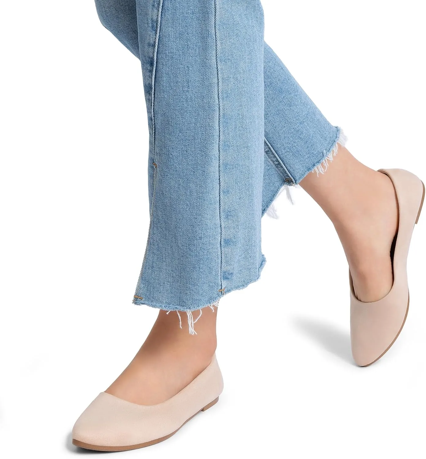 DREAM PAIRS Women’s Flats Comfortable Slip On Business Work Office Casual Suede Ballet Flats Pointed Toe Dress Shoes
