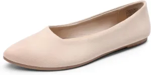 DREAM PAIRS Women’s Flats Comfortable Slip On Business Work Office Casual Suede Ballet Flats Pointed Toe Dress Shoes