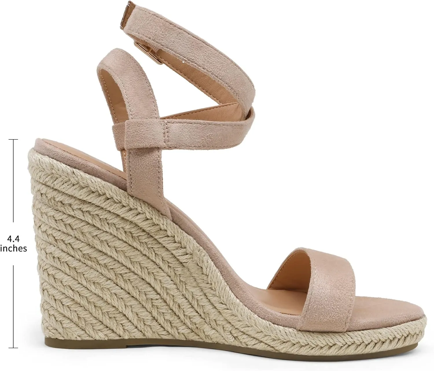 DREAM PAIRS Womens Open Toe Espadrilles Dressy Platform Sandals Buckle Ankle Strap Stylish Wedges Sandals