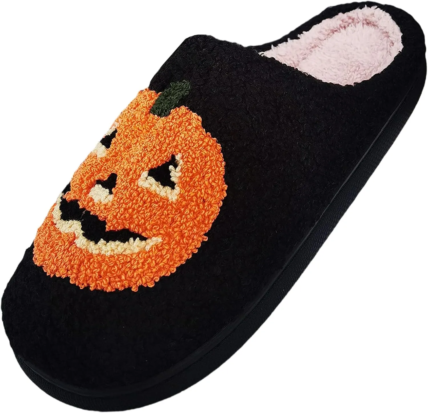 DRUGS ARE BAD Halloween Slippers for Women Men Spooky Lantern Pumpkin Slippers Soft Warm Plush House Indoor Outdoor Slippers