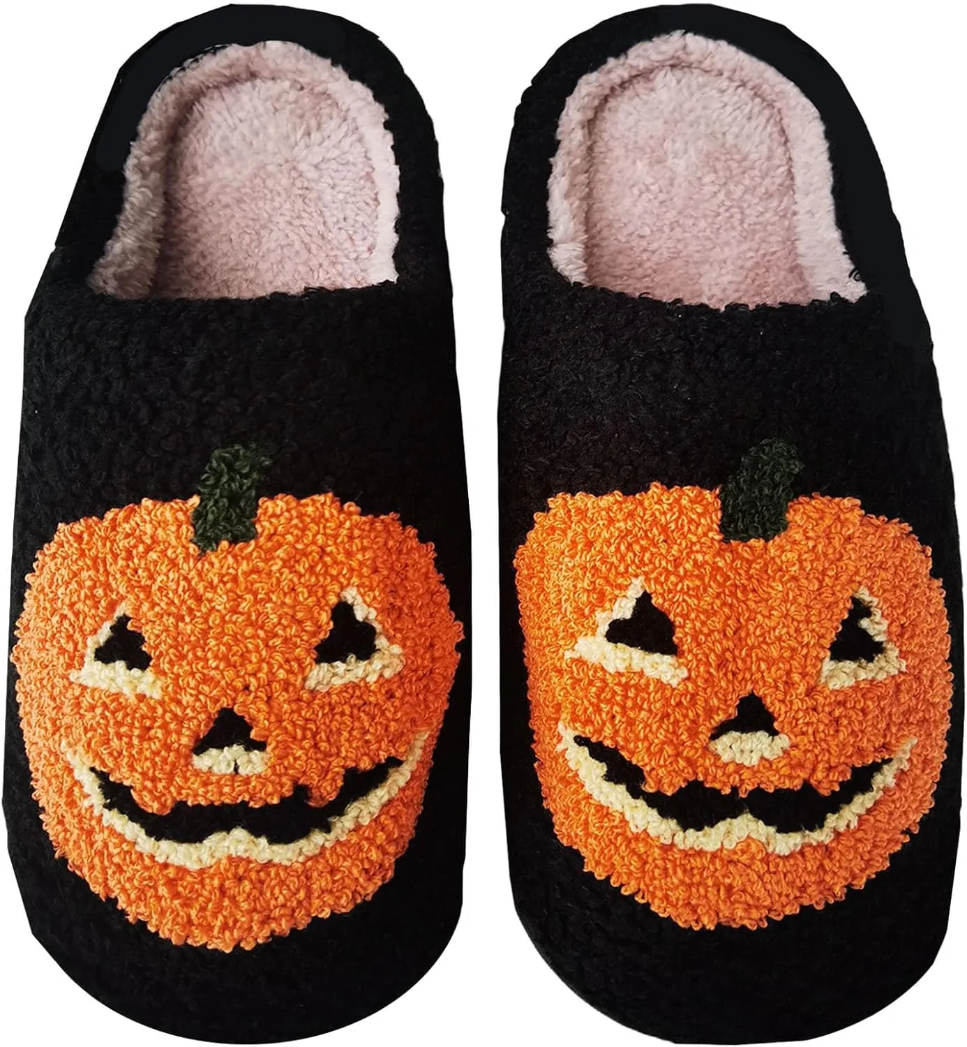 DRUGS ARE BAD Halloween Slippers for Women Men Spooky Lantern Pumpkin Slippers Soft Warm Plush House Indoor Outdoor Slippers