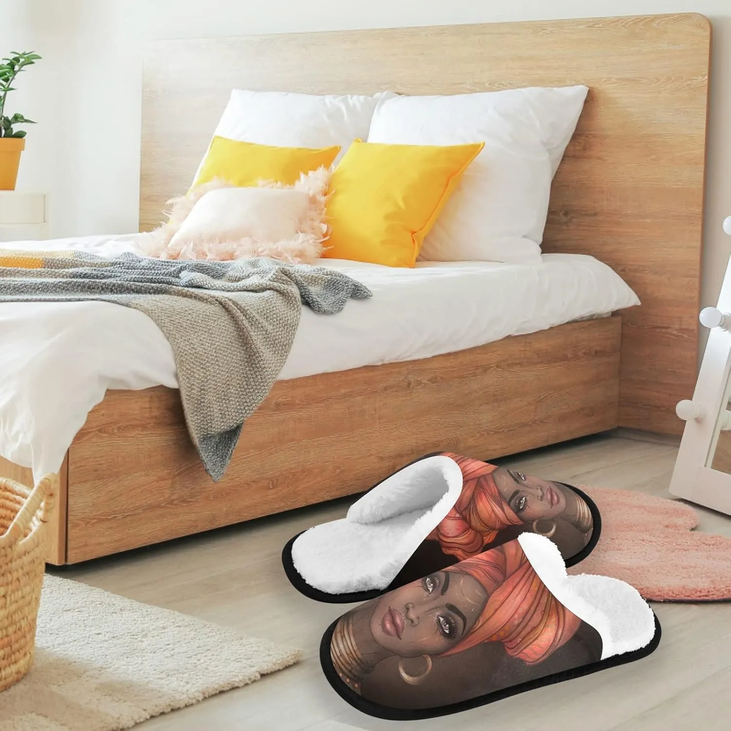 Dussdil Winter Spa Slippers Home House Slippers for Women Men Travel Slipper Soft Memory Foam Slipper Non Slip for Hotel Bedroom Shoes Slippers