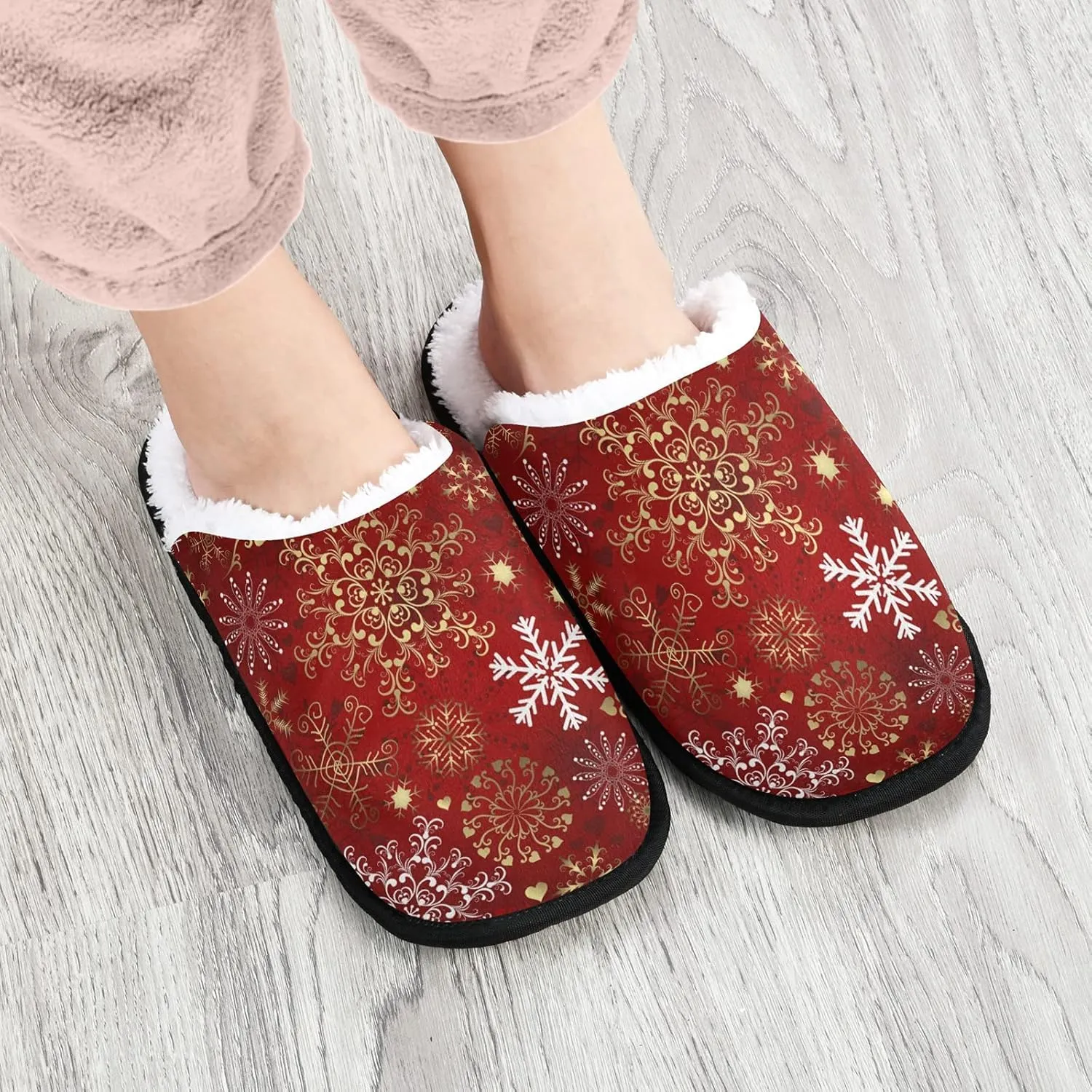 Dussdil Winter Spa Slippers Home House Slippers for Women Men Travel Slipper Soft Memory Foam Slipper Non Slip for Hotel Bedroom Shoes Slippers