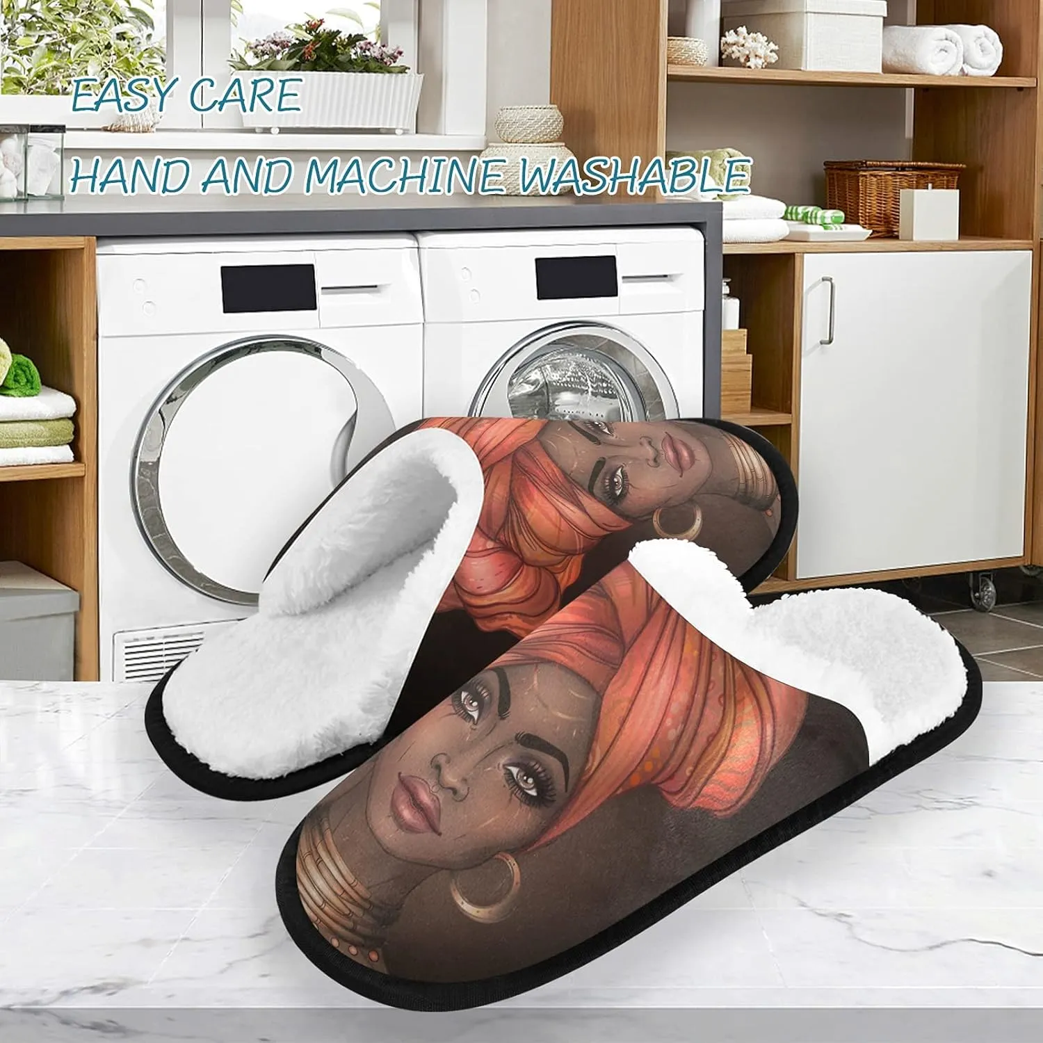 Dussdil Winter Spa Slippers Home House Slippers for Women Men Travel Slipper Soft Memory Foam Slipper Non Slip for Hotel Bedroom Shoes Slippers
