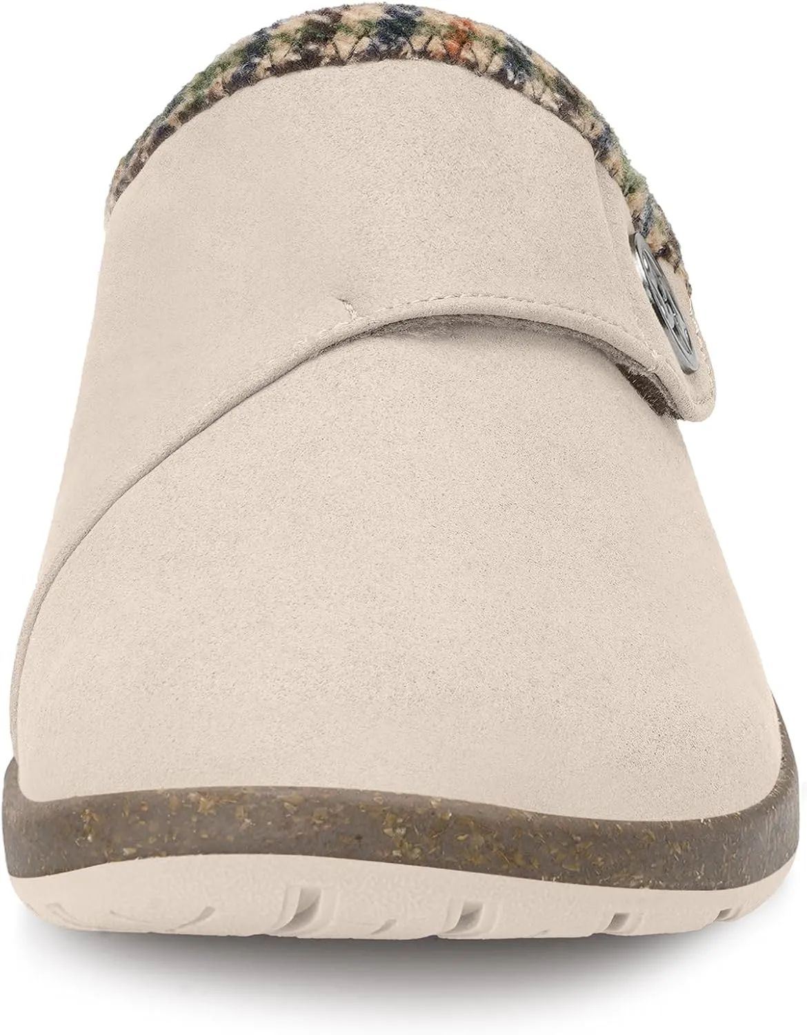 Eagsouni Women's Men's Slippers Suede Fuzzy Slippers with Arch Support Orthotic Winter Warm Fur Lined Slip on House Shoes Indoor Outdoor for Plantar Fasciitis