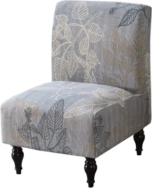 Eco-Ancheng Armless Chair Slipcover - Removable, Washable, Printed Accent Chairs for Living & Dining Room