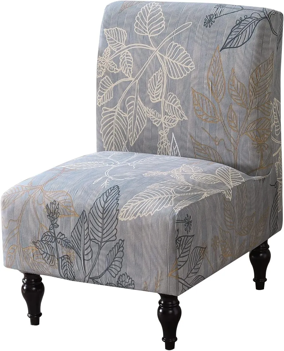 Eco-Ancheng Armless Chair Slipcover - Removable, Washable, Printed Accent Chairs for Living & Dining Room