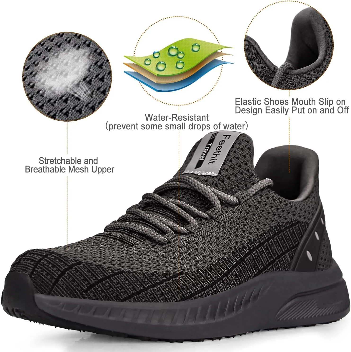 Feethit Women Tennis Running Shoes Walking Shoes Lightweight Casual Sneakers for Travel Gym Work Woman Waitress Nurse