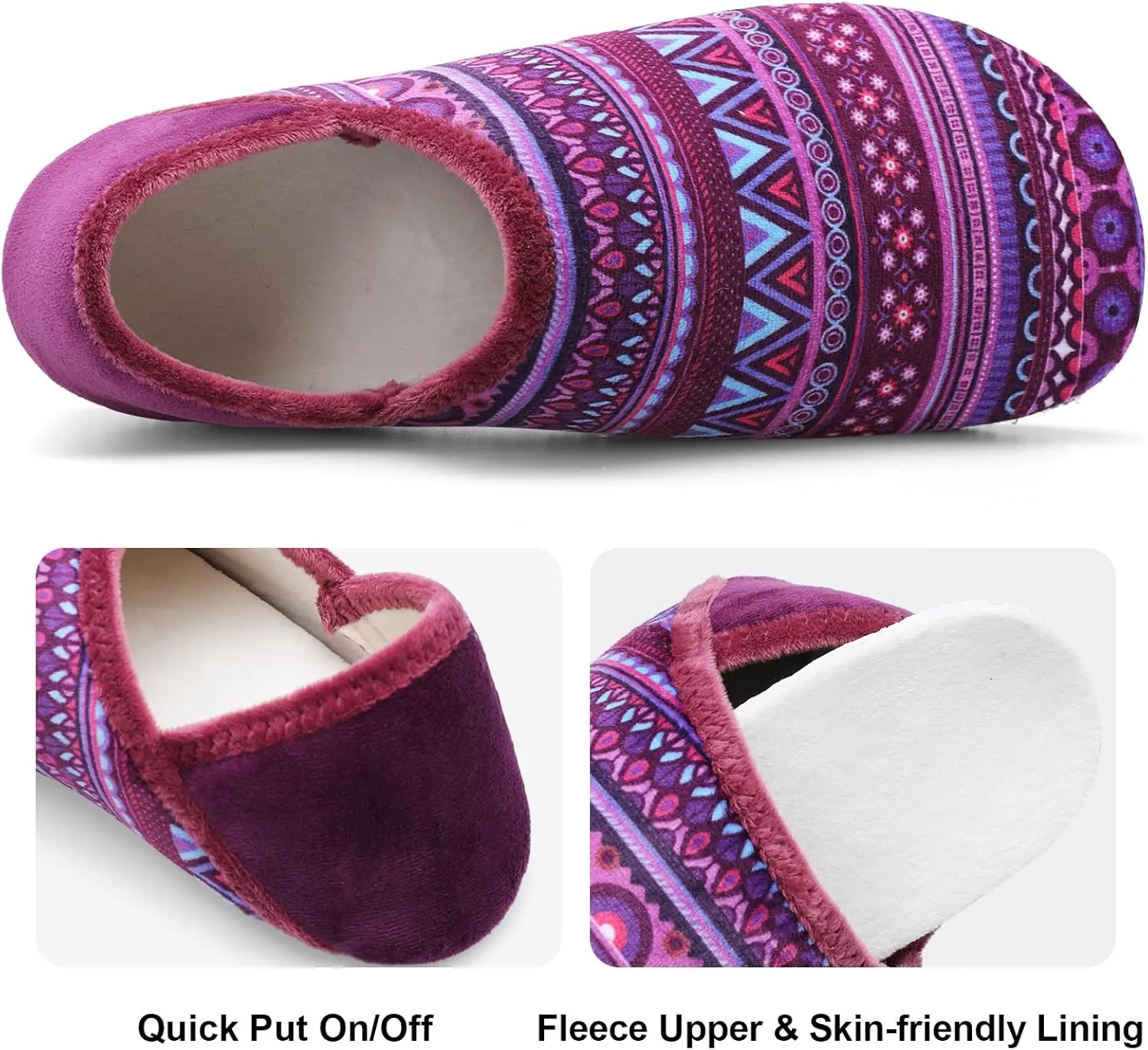 Fires Womens Mens Slippers with Rubber Sole Soft-Lightweight House Slipper Socks Around House Shoes Non Slip Indoor/Outdoor