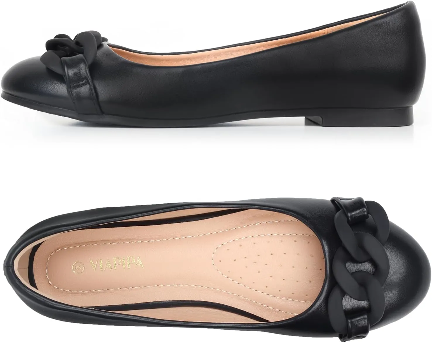 Flats for Women Dressy Ballets Flats Round Toe Slip On Comfort Soft Casual Wedding Driving Dating Black Rhinestone Flats Shoes