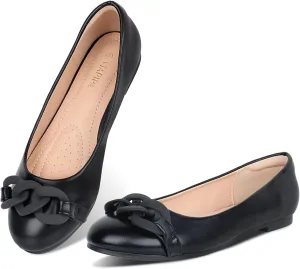 Flats for Women Dressy Ballets Flats Round Toe Slip On Comfort Soft Casual Wedding Driving Dating Black Rhinestone Flats Shoes