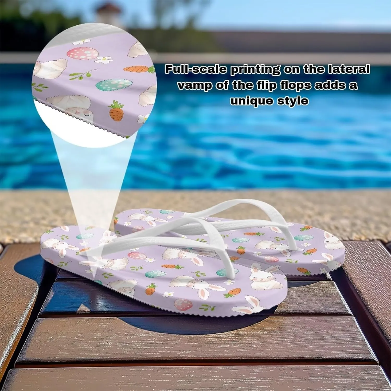 Flip Flops for Women, Comfortable Beach Sandals Open Toe Shower Slipper Non-Slip Slide Slippers Sandals Bath Shoes