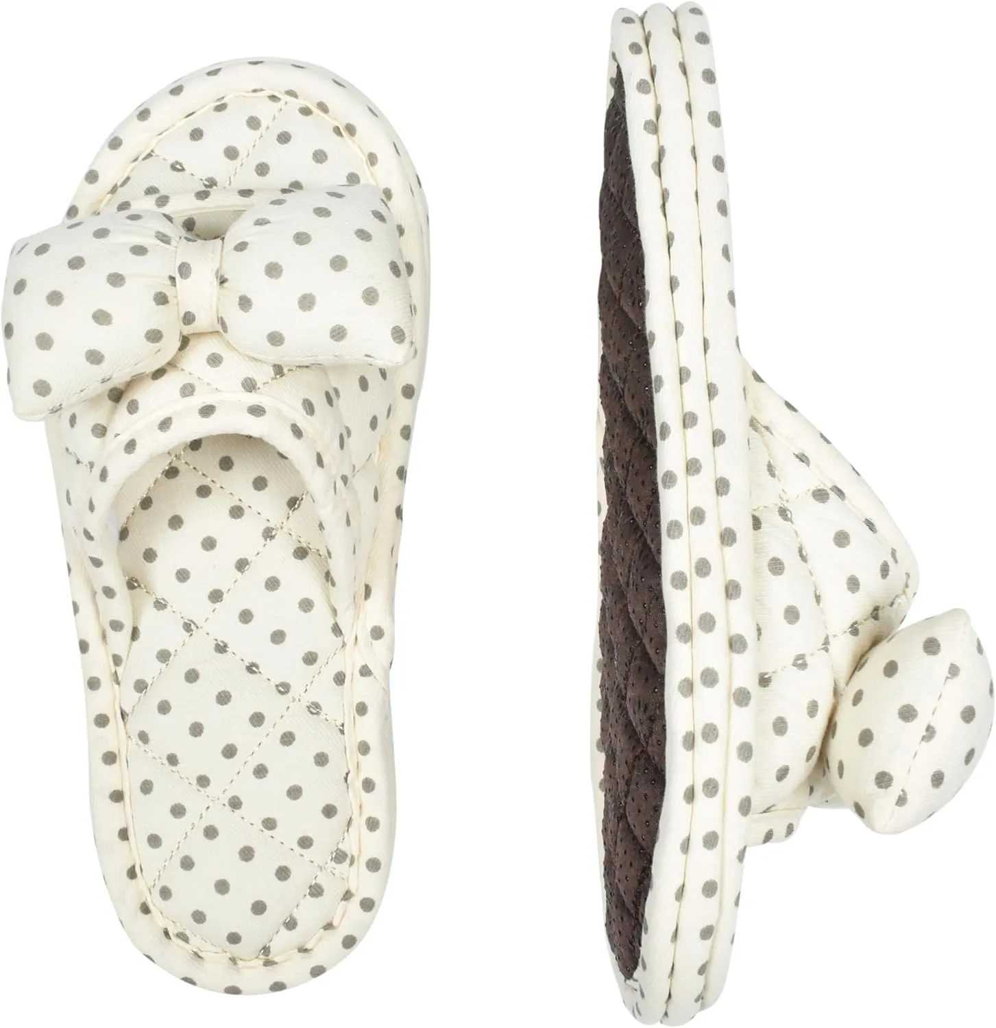 Floral Velvet House Slippers for Women, Lightweight Open Toe Washable Portable Foldable Comfortable Guest Hotel Travel Airplane Spa Slippers