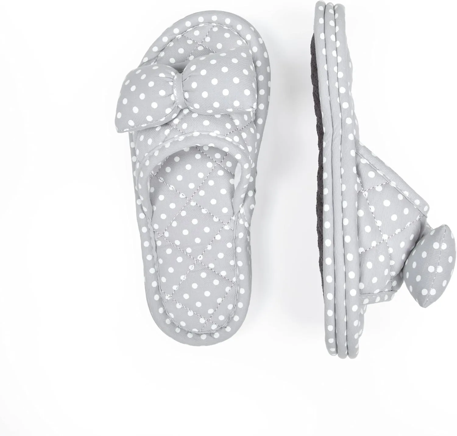 Floral Velvet House Slippers for Women, Lightweight Open Toe Washable Portable Foldable Comfortable Guest Hotel Travel Airplane Spa Slippers
