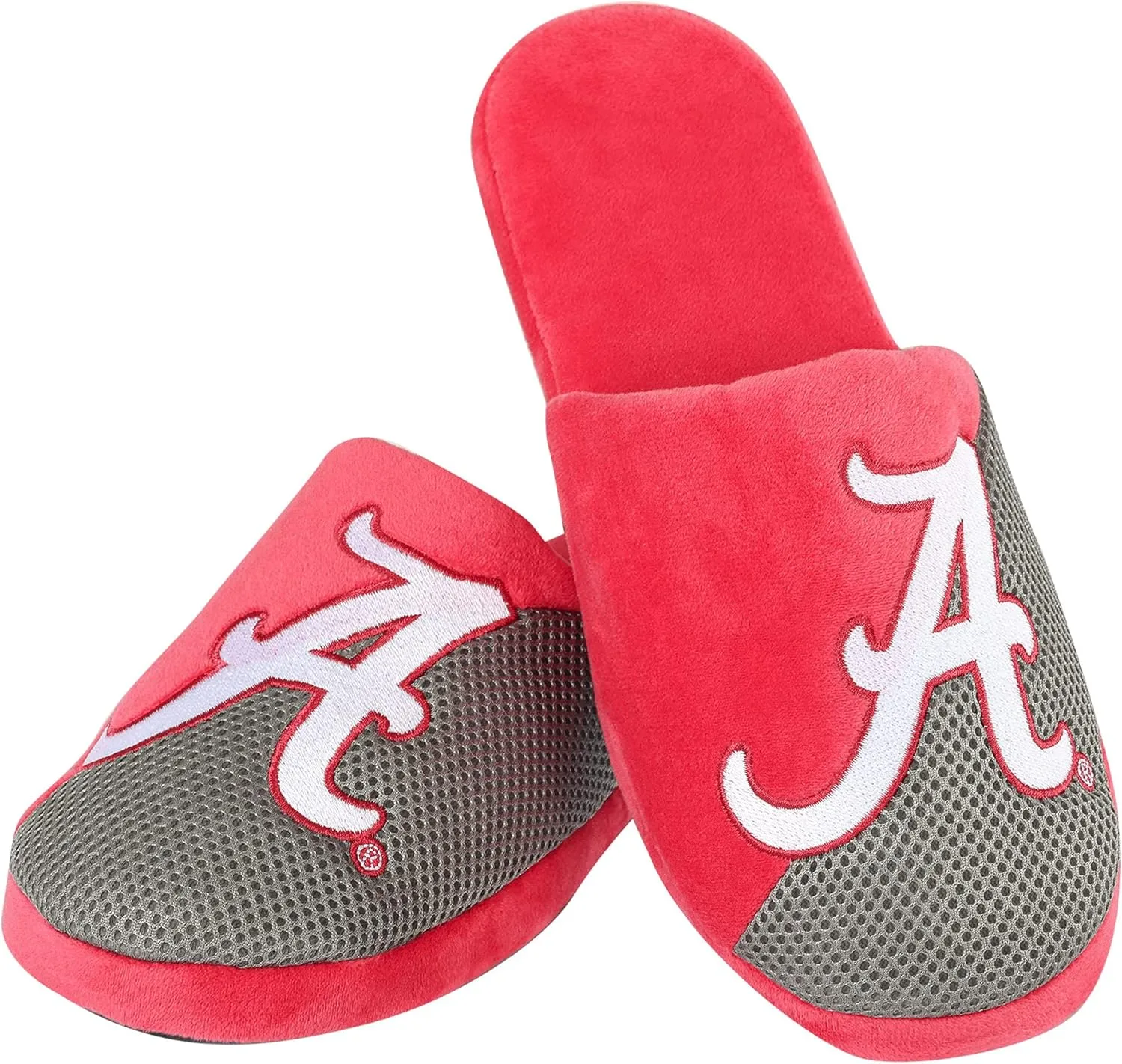 FOCO Mens NCAA Team Logo Staycation Plush House Shoes Slide Slippers