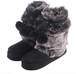 Forfoot Slipper Boots, Cozy Indoor Booties for Women Fluffy Comfortable House Shoes Fuzzy Anti-Slip Boots Winter