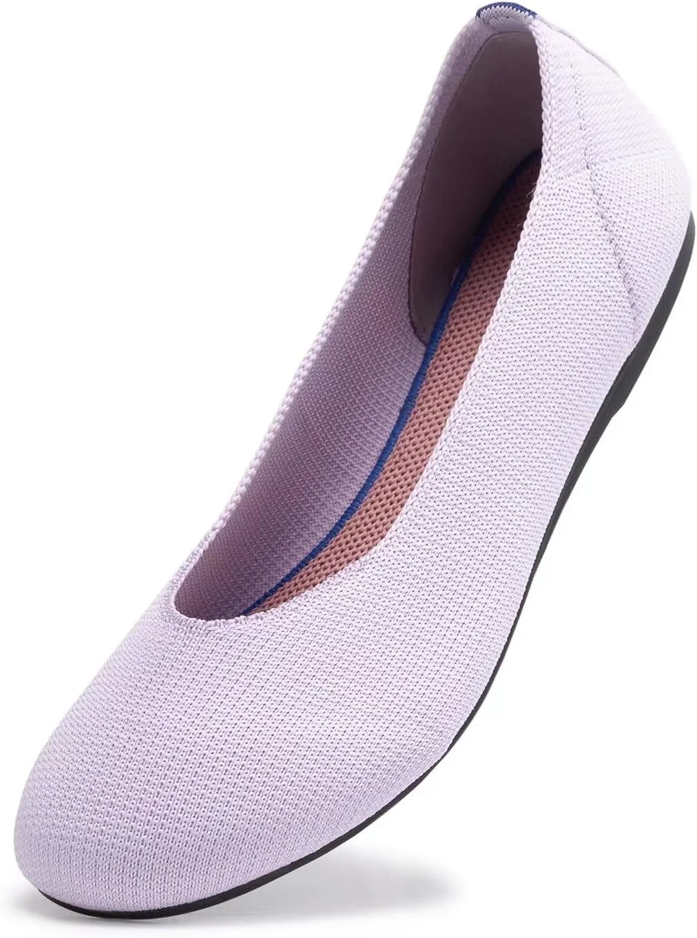 Frank Mully Women’s Ballet Flat Shoes Knit Dress Shoes Round Toe Slip On Ballerina Walking Flats Shoes for Woman Low Wedge Comfort Soft