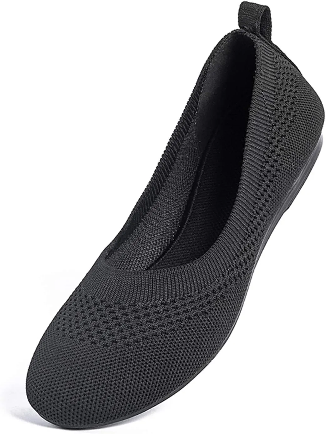 Frank Mully Women’s Ballet Flat Shoes Knit Dress Shoes Round Toe Slip On Ballerina Walking Flats Shoes for Woman Low Wedge Comfort Soft