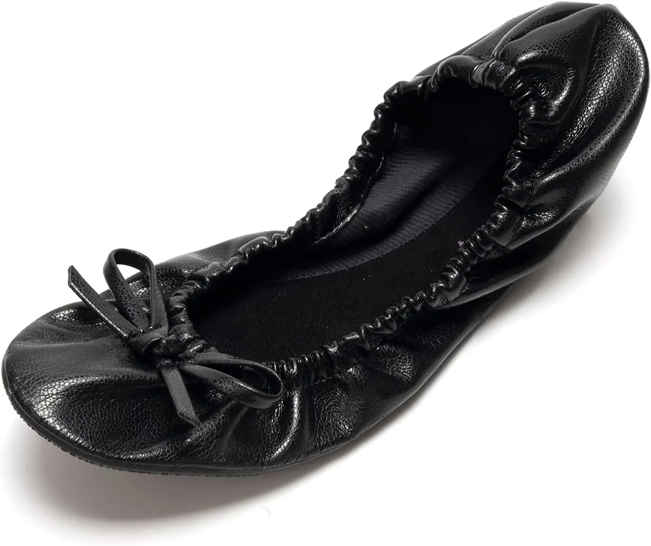FUNKYMONKEY Foldable Ballet Flats for Women's, Comfortable Portable Travel Roll Up Walking Shoes