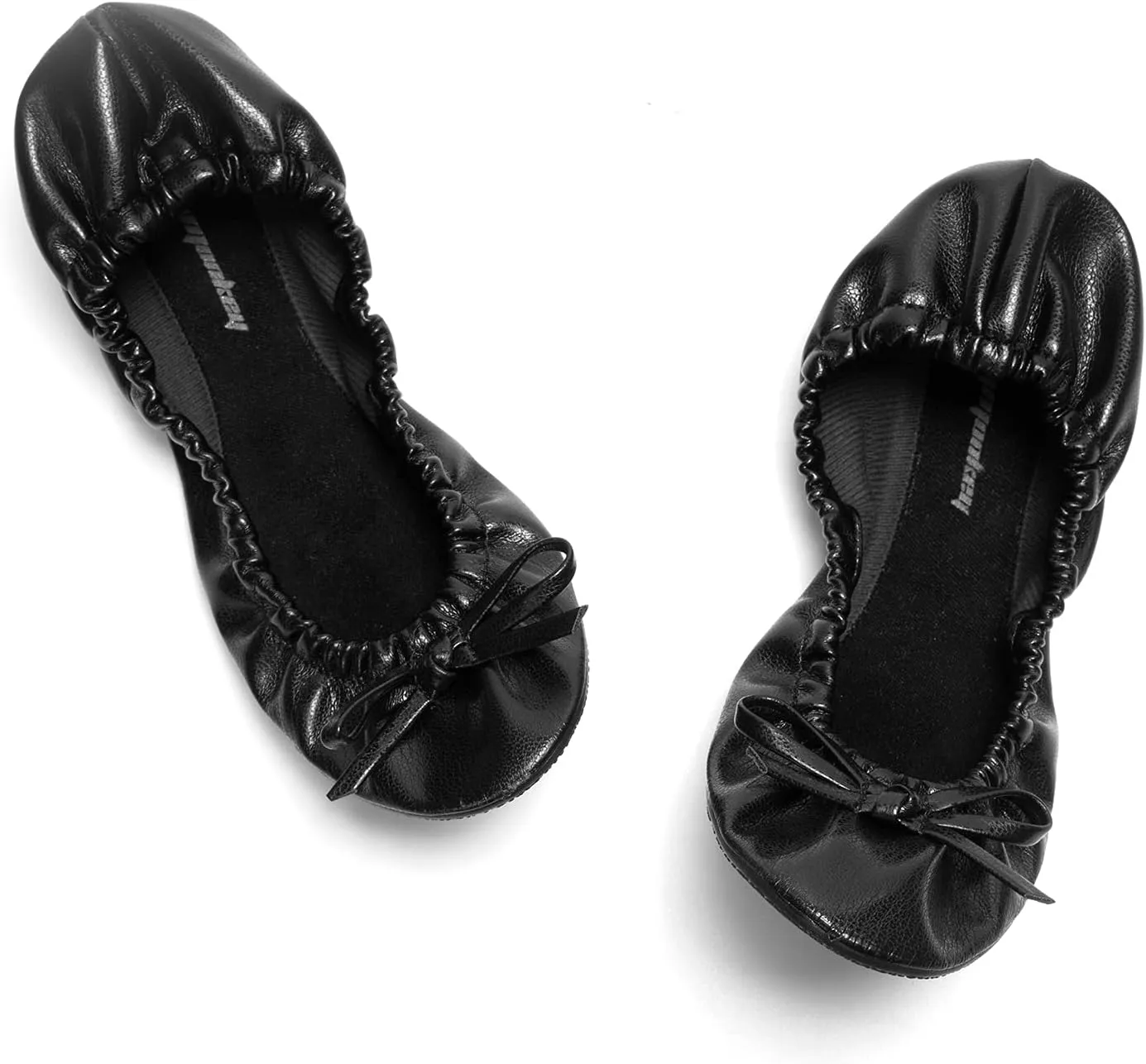 FUNKYMONKEY Foldable Ballet Flats for Women's, Comfortable Portable Travel Roll Up Walking Shoes