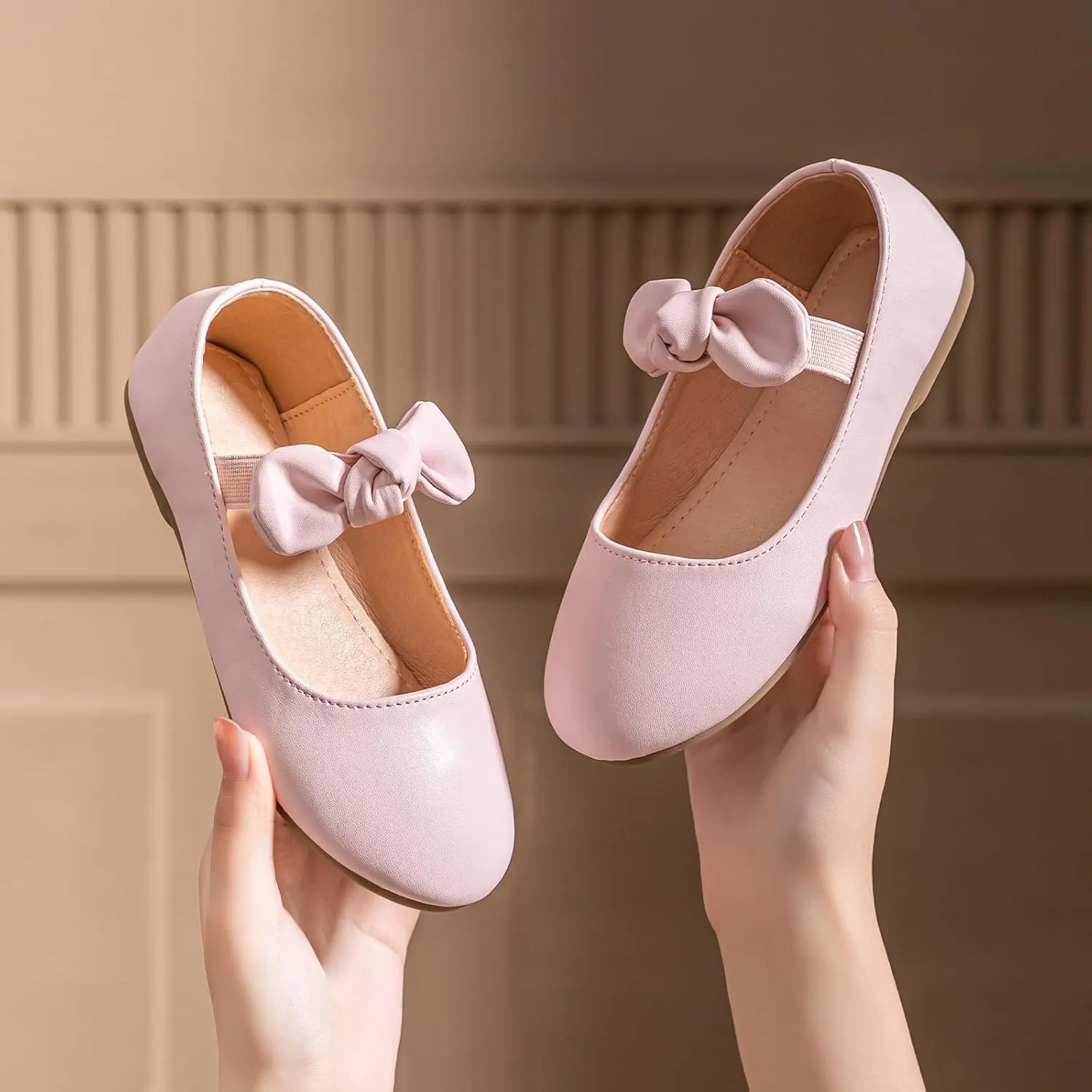 Girls Ballet Flats Dress Shoes Mary Jane Wedding Party Shoes Flower Bridesmaids Princess Shoes Flats