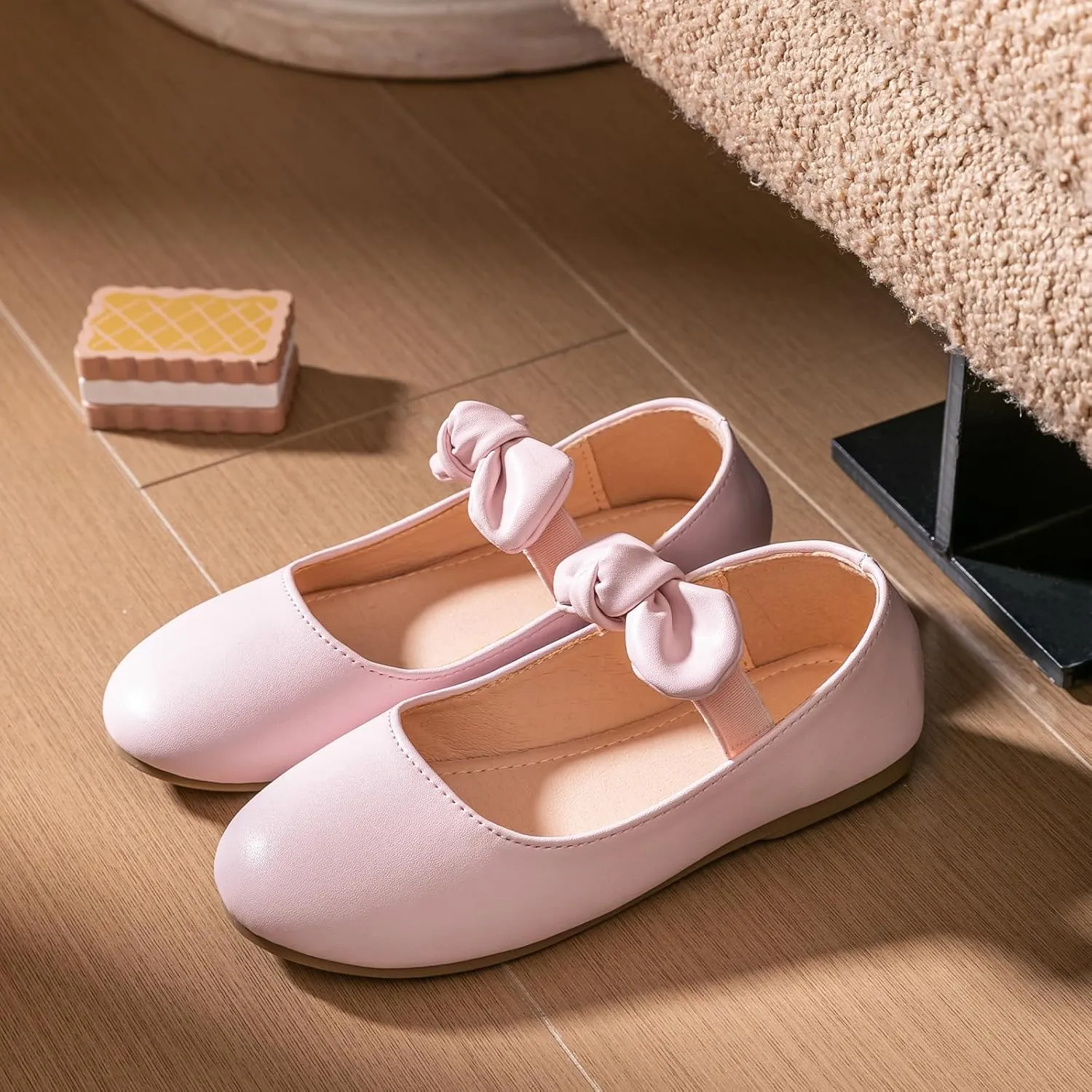 Girls Ballet Flats Dress Shoes Mary Jane Wedding Party Shoes Flower Bridesmaids Princess Shoes Flats