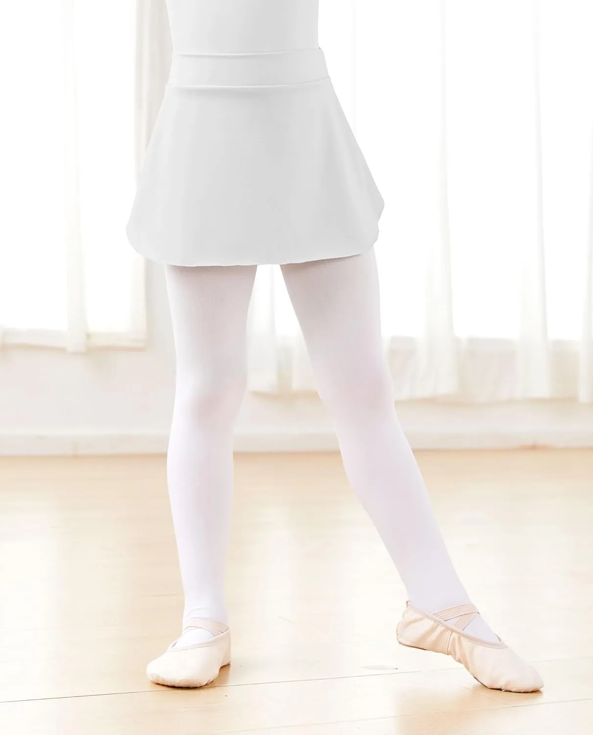 Girls Kids Pull on Ballet Skirts Elastic Short Mini Dance Skirt