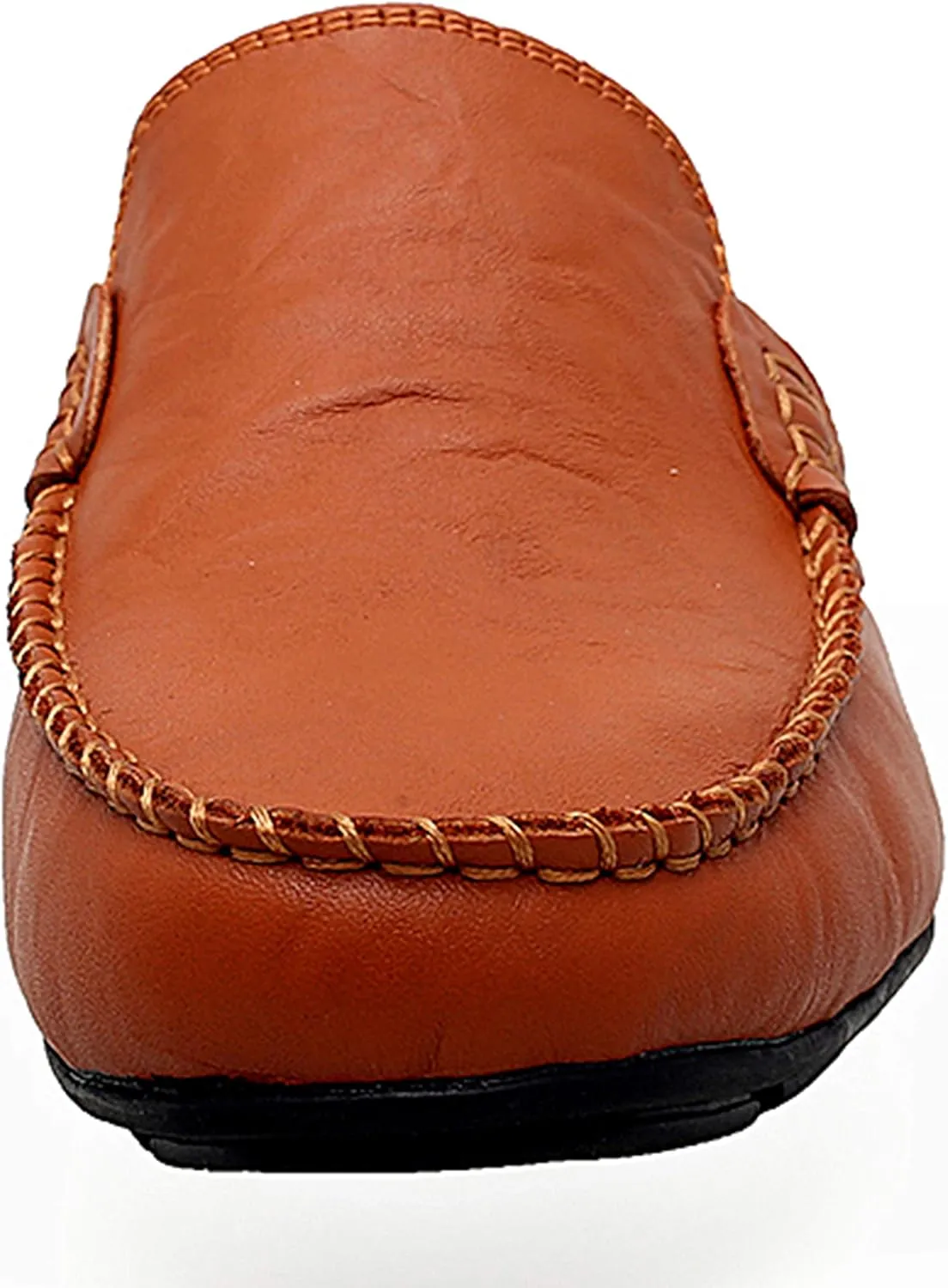 Go Tour Mens Mules Clog Slippers Breathable Punching Leather Slip on Shoes Casual Loafers