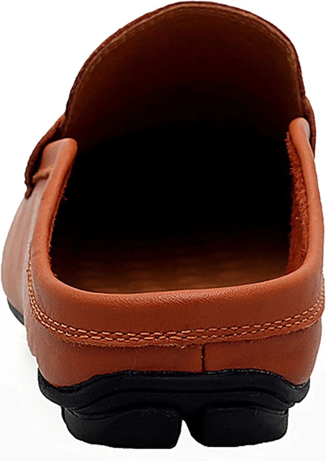 Go Tour Mens Mules Clog Slippers Breathable Punching Leather Slip on Shoes Casual Loafers