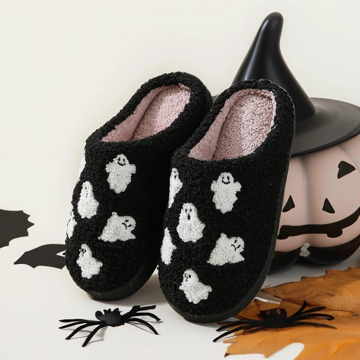 Halloween Christmas Slippers Holiday Slipper House Shoes Home Slipper for Women Fuzzy Outdoor Indoor Bedroom Slippers