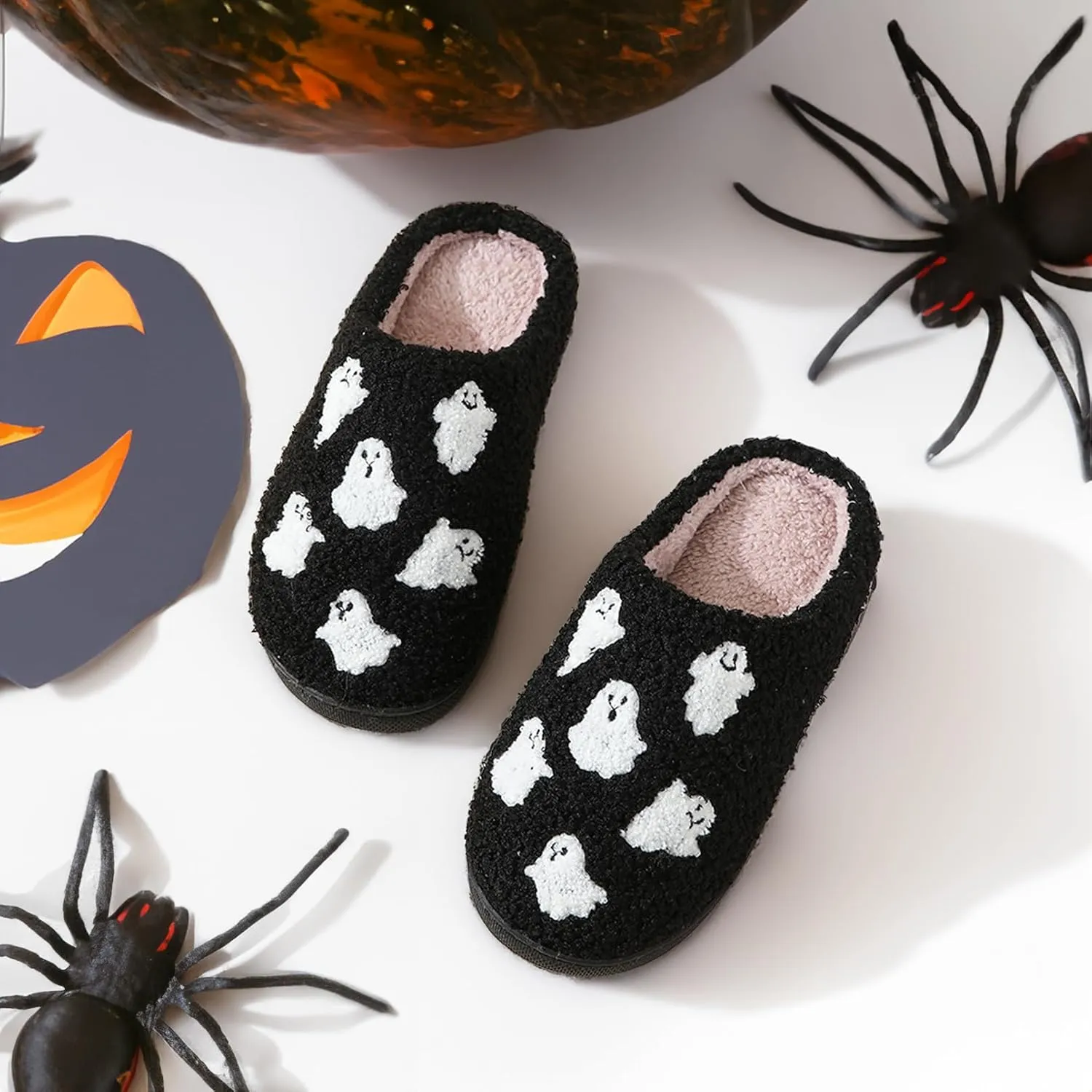 Halloween Christmas Slippers Holiday Slipper House Shoes Home Slipper for Women Fuzzy Outdoor Indoor Bedroom Slippers
