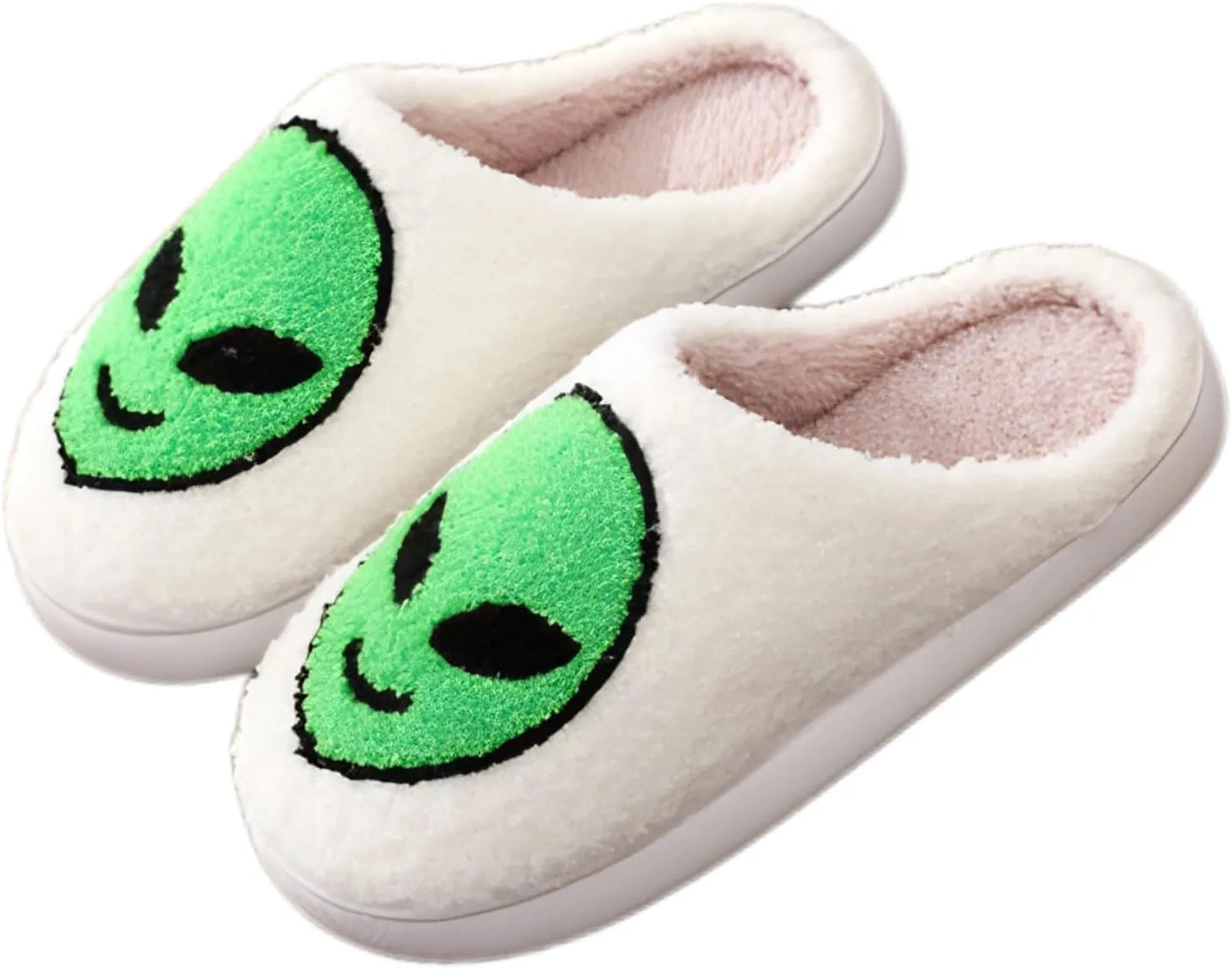 Halloween Slippers Alien Cartoon Pattern Slipper for Women Men Outdoor Indoor Comfy Fuzzy Footwear