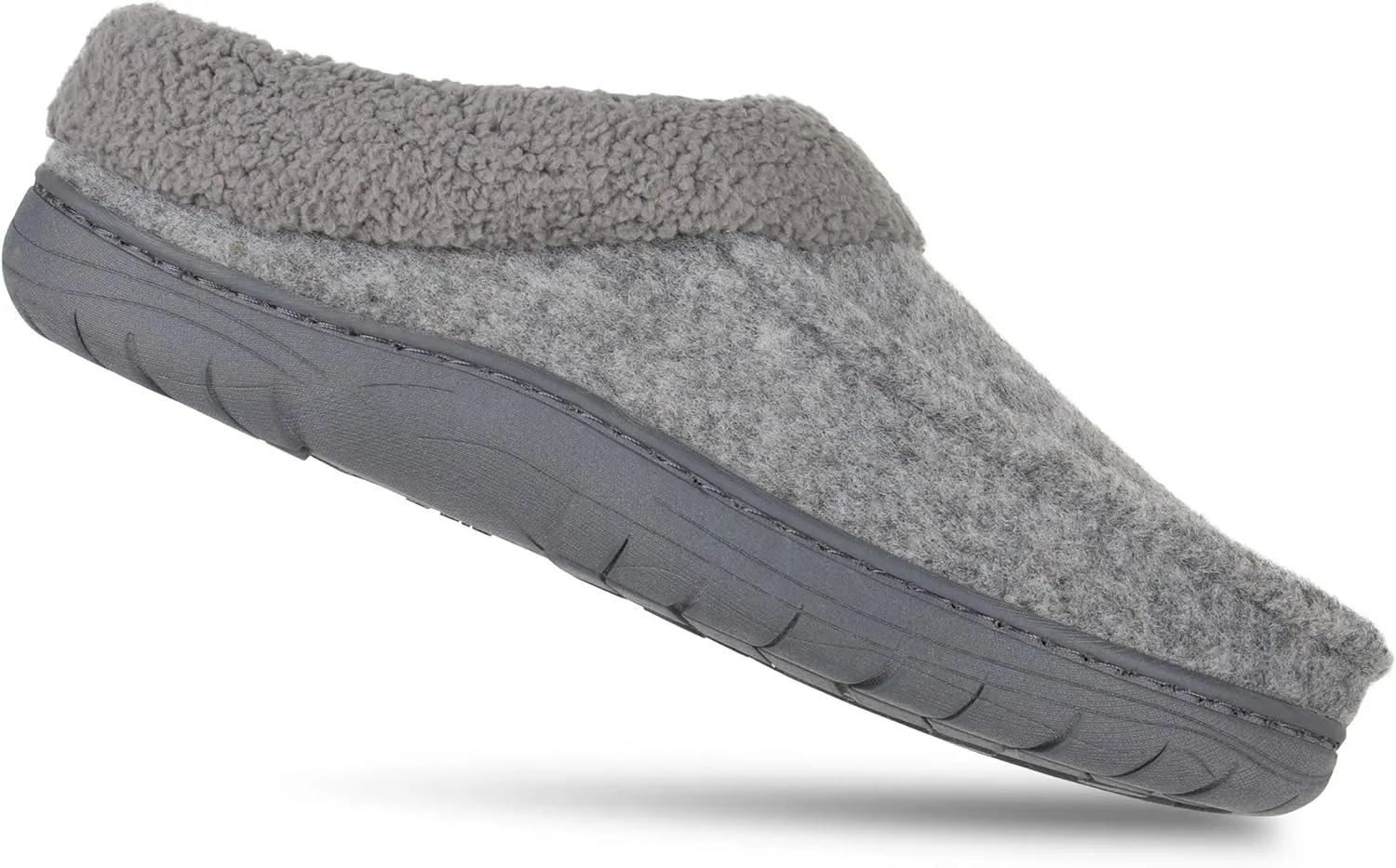 Hanes Men's Felt Clog Slipper Shoe - Memory Foam Indoor Outdoor Sole